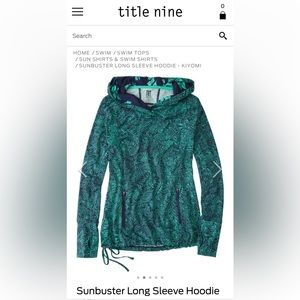 NWT Sz L Title 9 Sunbuster hoodie